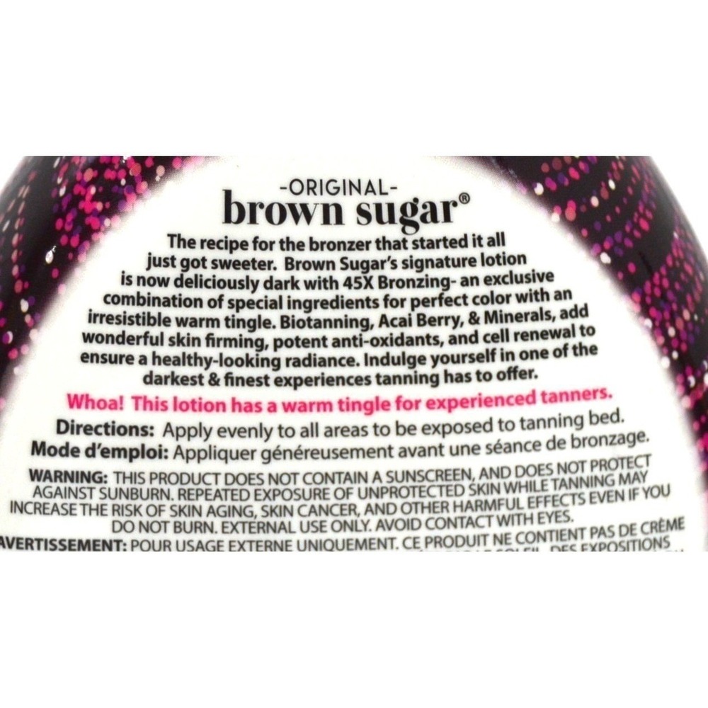 Brown Sugar Original Advanced 45X Tingle Tanning Lotion with Bronzers 13.5oz - Picture 3 of 4